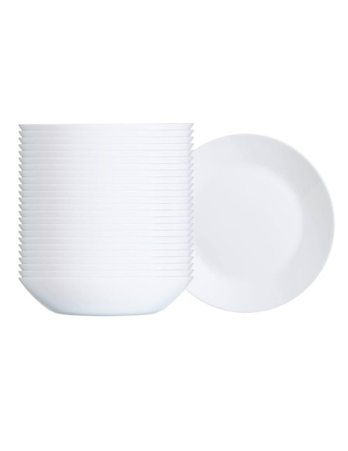 Set plato sopa Zelie de vidrio 24 piezas