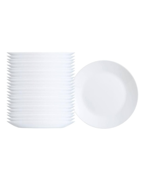 Set plato postre Luminarc Zelie de vidrio 24 piezas