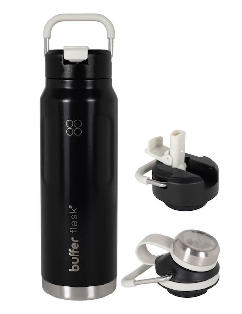 BUFFER Termo Buffer de acero inoxidable Mallorca con tapa rosca 1 L