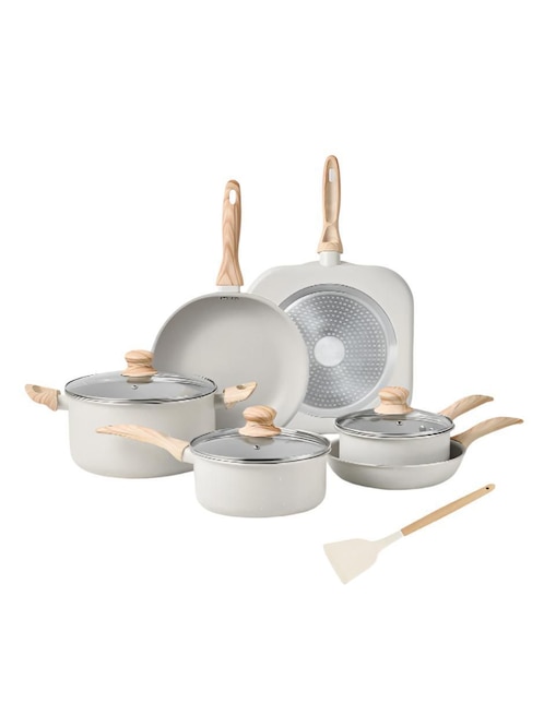 Batería de cocina Xtellar de aluminio antiadherente convencional 10 piezas