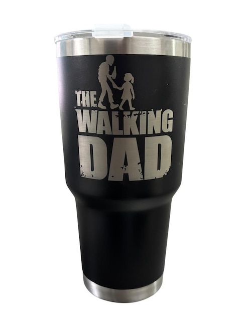 Termo Eichh de acero inoxidable The Walking Dad con tapa push pull 887 ml