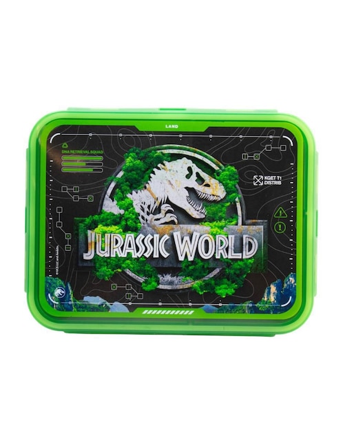 Contenedor p/sandwich Fun Kids universal Jurassic World de plástico