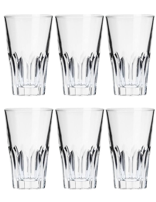 Vaso highball Borgonovo Graal de vidrio con 6 piezas