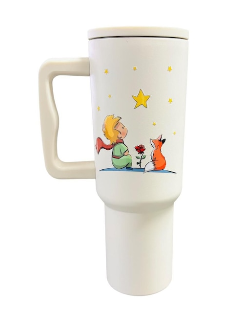 Termo Macarena de acero inoxidable El Principito con tapa rosca 1.2 L
