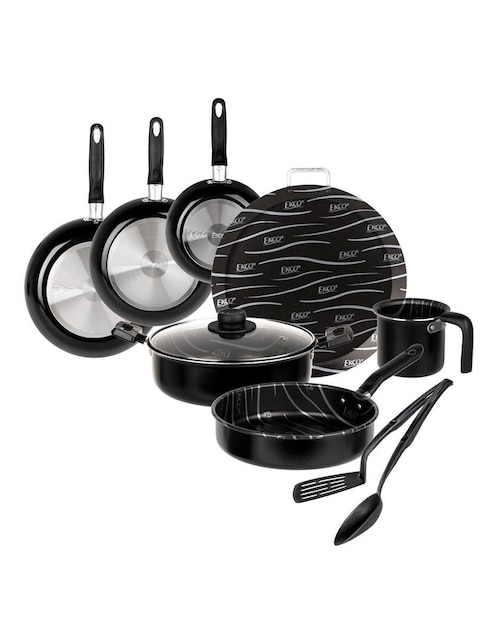 Batería de cocina Ekco Classic de aluminio antiadherente convencional 10 piezas