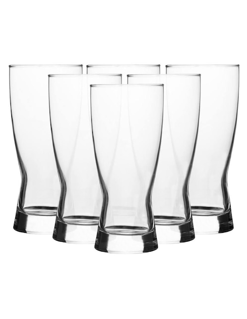Set de vasos para cerveza StovMex Bravo de vidrio con 6 piezas