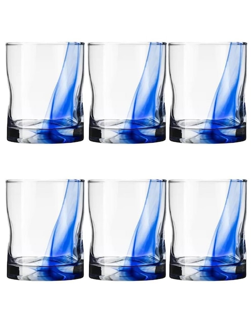 Set de vasos Dof Stovmex Ribbon Colors de vidrio con 6 piezas