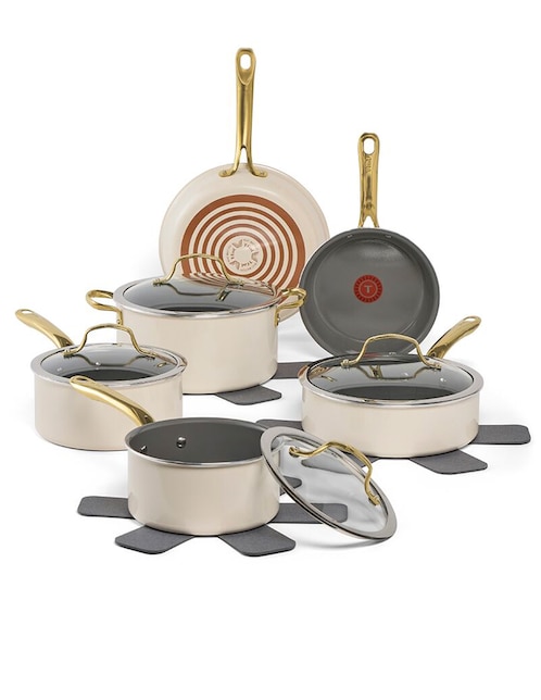 Batería de cocina T-Fal de cerámica 13 piezas