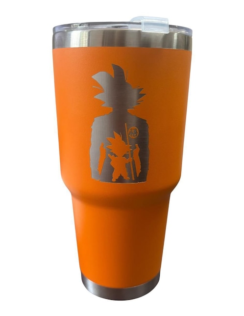 Termo macarena brand "de" acero inoxidable goku "con tapa" push pull 887 ml
