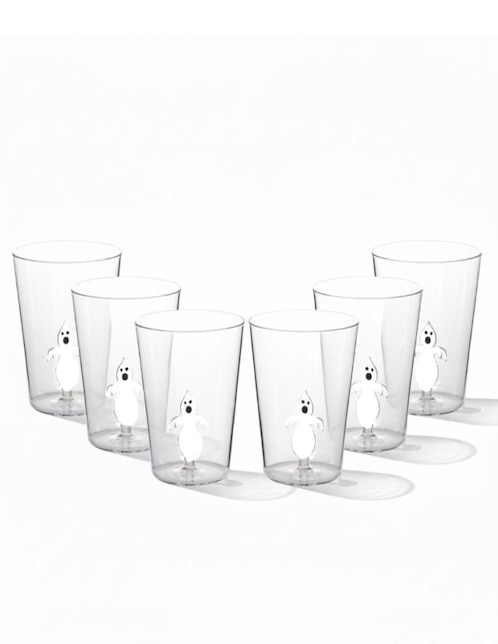 Set de vasos para jugo fantasma de cristal con 6 piezas Set de vasos para jugo fantasma de cristal con 6 piezas