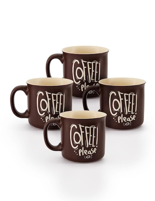 Set de tazas clásicas Chefmaker 4 piezas