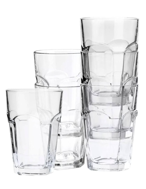 Set de vasos para agua Stovmex San Marco de vidrio con 6 piezas