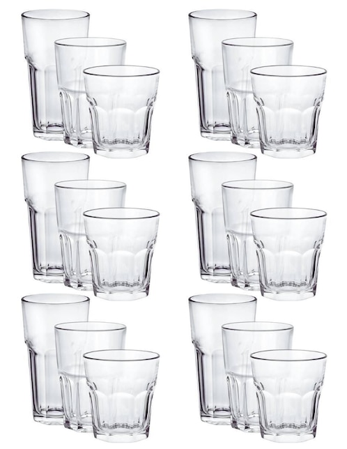 Set de vasos Stovmex London de vidrio con 18 piezas