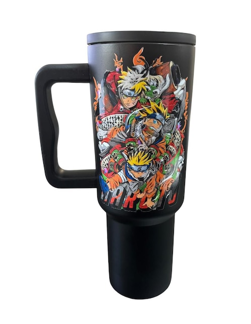 Termo Luxo Mx de acero inoxidable naruto con tapa rosca