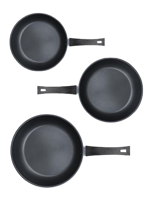 Set de sartenes Cookit de acero inoxidable 3 piezas