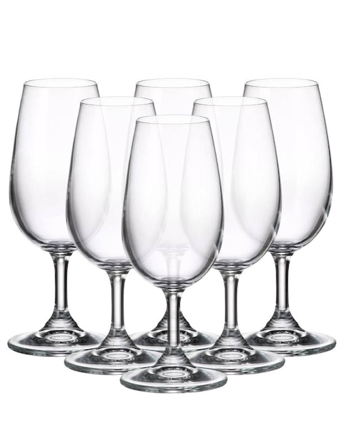 Set de copas para licor Bohemia Colibri de vidrio 6 piezas