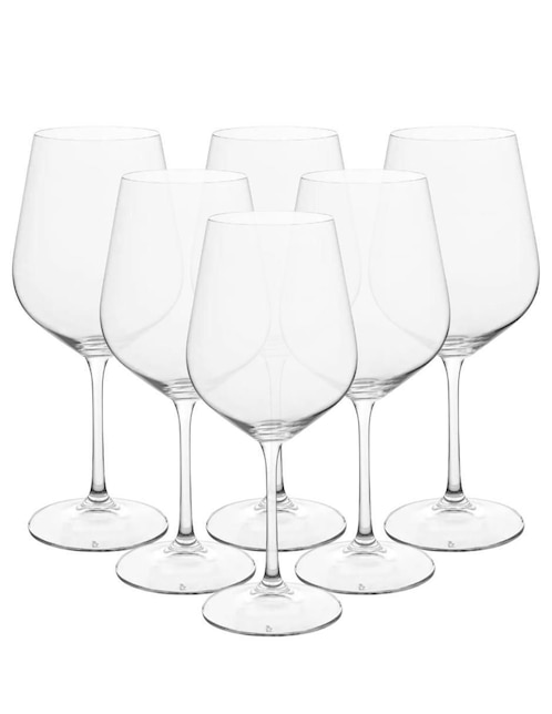 Set de copas para vino tinto Bohemia Strix de vidrio 6 piezas
