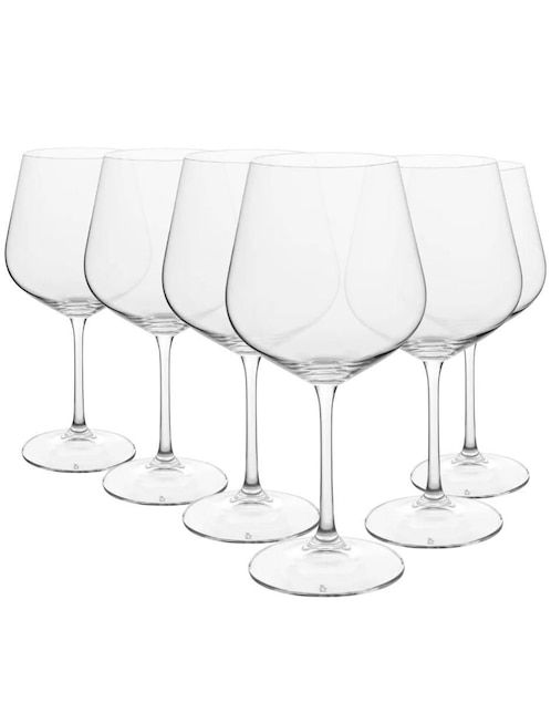 Set de copas para vino tinto Bohemia Strix de vidrio 6 piezas