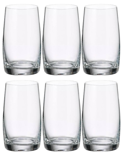 Set de vasos highball Bohemia Pavo de vidrio con 6 piezas