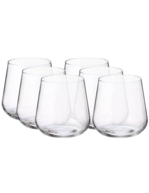 Set de vasos tequileros Bohemia Ardea de vidrio con 6 piezas