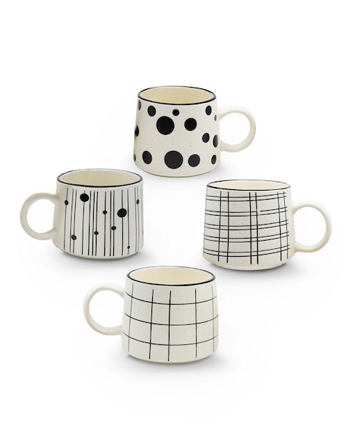 Set de tazas clásicas Chefmaker Raya 4 piezas