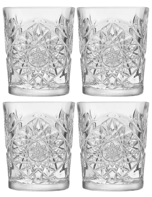 Set de vasos para whisky Libbey hobstar de vidrio con 4 piezas