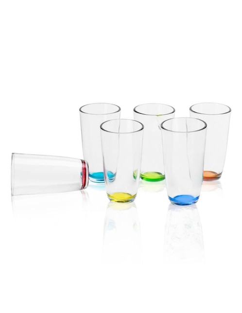 Set de vasos para agua santa elenita de vidrio con 6 piezas