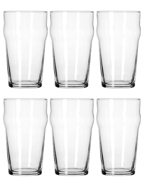 Set de vasos para cerveza Libbey pub de vidrio con 6 piezas