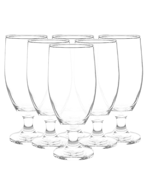 Set de copas para cerveza Cristar toscana de vidrio 6 piezas