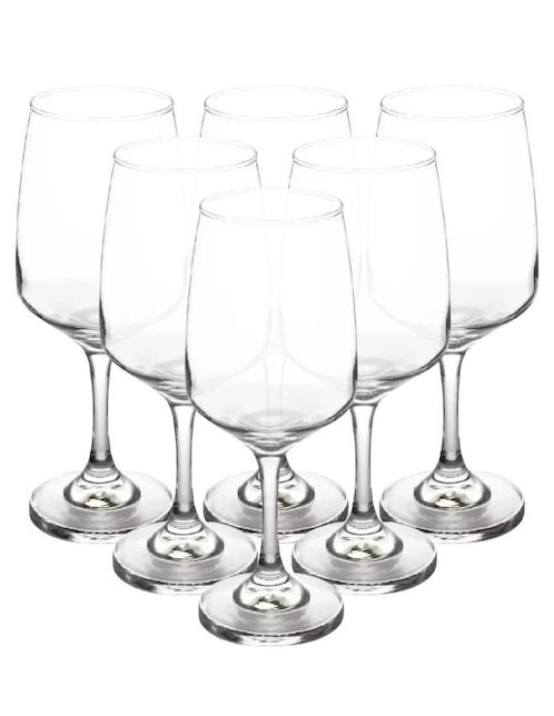 Set de copas para vino Cristar trentino de vidrio 6 piezas