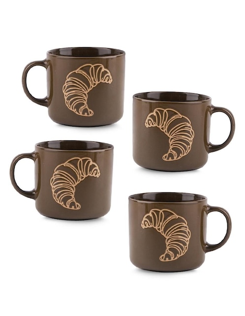 Set de tazas clásicas Chefmaker John Nada 4 piezas