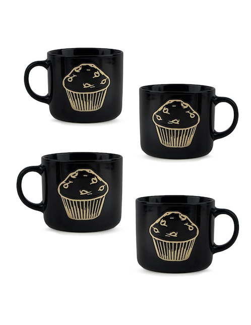 Set de tazas clásicas Chefmaker 4 piezas