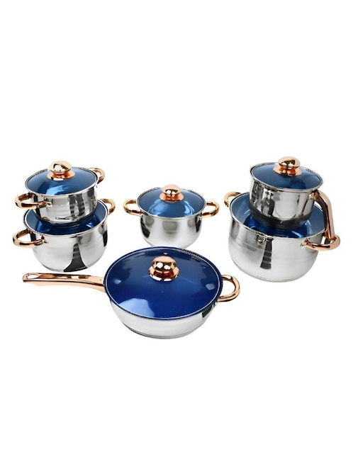 Batería de cocina Xtellar de acero inoxidable 12 piezas