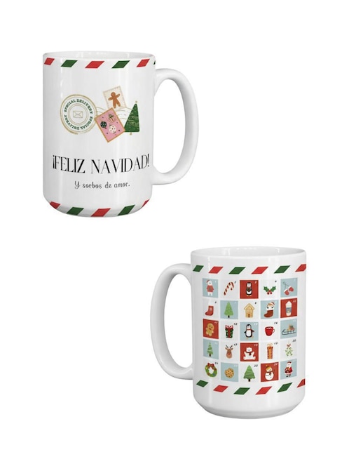 Set de tazas navideñas clásicas Tink 2 piezas
