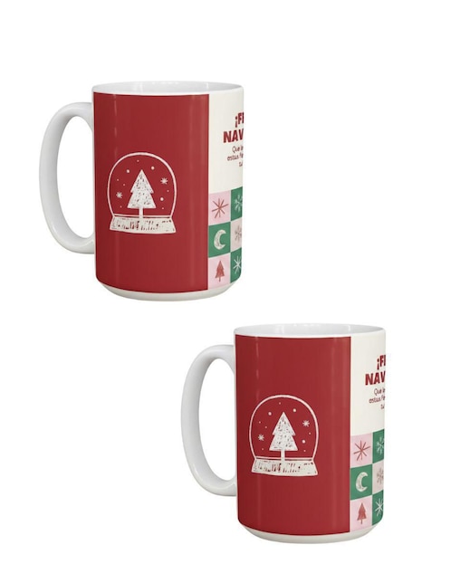 Set de tazas navideñas clásica Tink 2 piezas