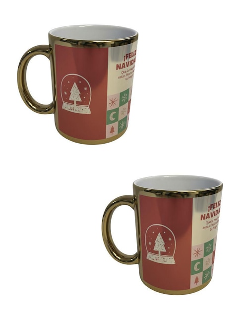 Set de tazas navideñas clásicas Tink 2 piezas