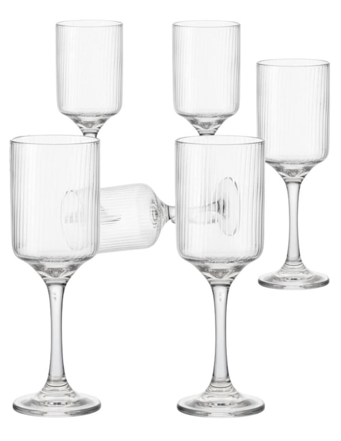 Set de copas para vino Borgonovo de vidrio 6 piezas