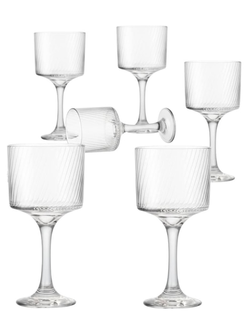 Set de copas para Gin Borgonovo de vidrio 6 piezas