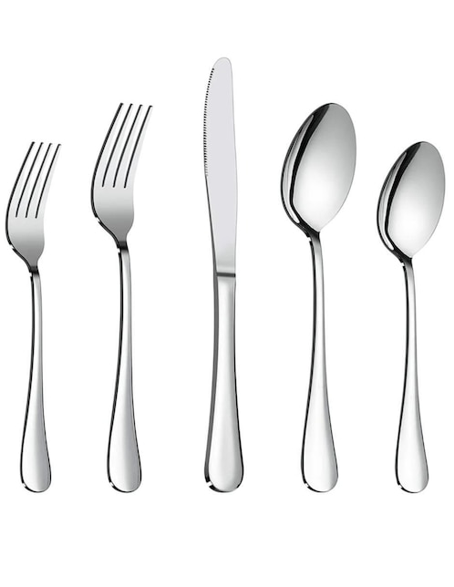 Set cubiertos de acero inoxidable 30 piezas