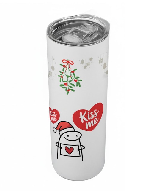Termo Tink de acero inoxidable Navidad con tapa a presión 520 ml