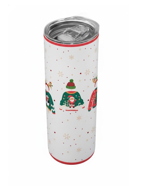 Termo de acero inoxidable Navidad con tapa a presión 520 ml 1