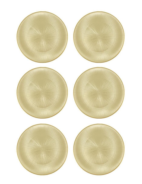 Set platos Kasablanka Mesa de vidrio 6 piezas