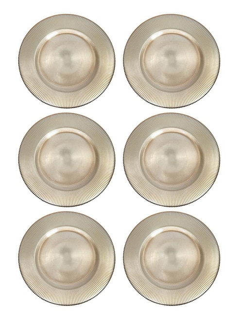 Set platos Kasablanka Mesa de vidrio 6 piezas