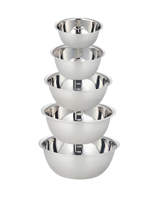 Set bowl Xtellar 5 piezas de acero inoxidable