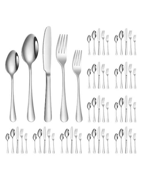 Set cubiertos de acero inoxidable 60 piezas 1
