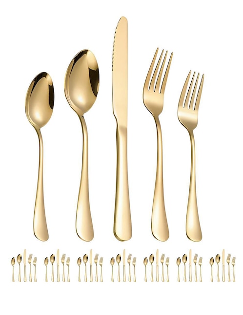 Set cubiertos de acero inoxidable 40 piezas 1