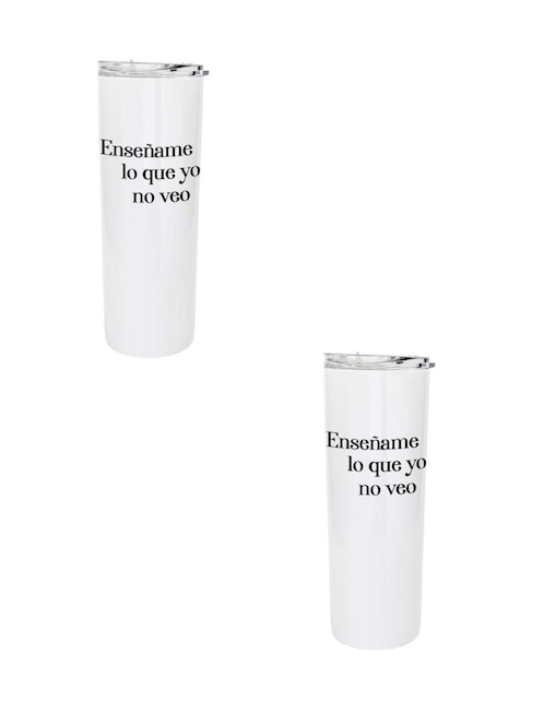 Set termo Tink de acero inoxidable con tapa a presión 590 ml