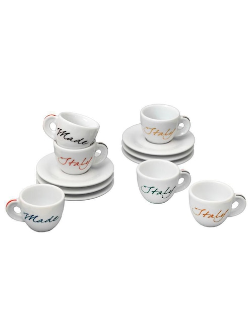 Set de tazas espresso Ancap Made In Italy 12 piezas