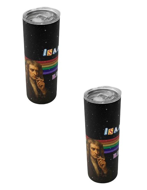 Set termo Tink de acero inoxidable Isaac Newton Retro con tapa a presión