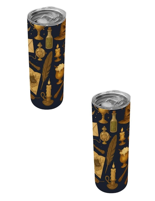 Set termo Tink Vintage con tapa a presión 590 ml
